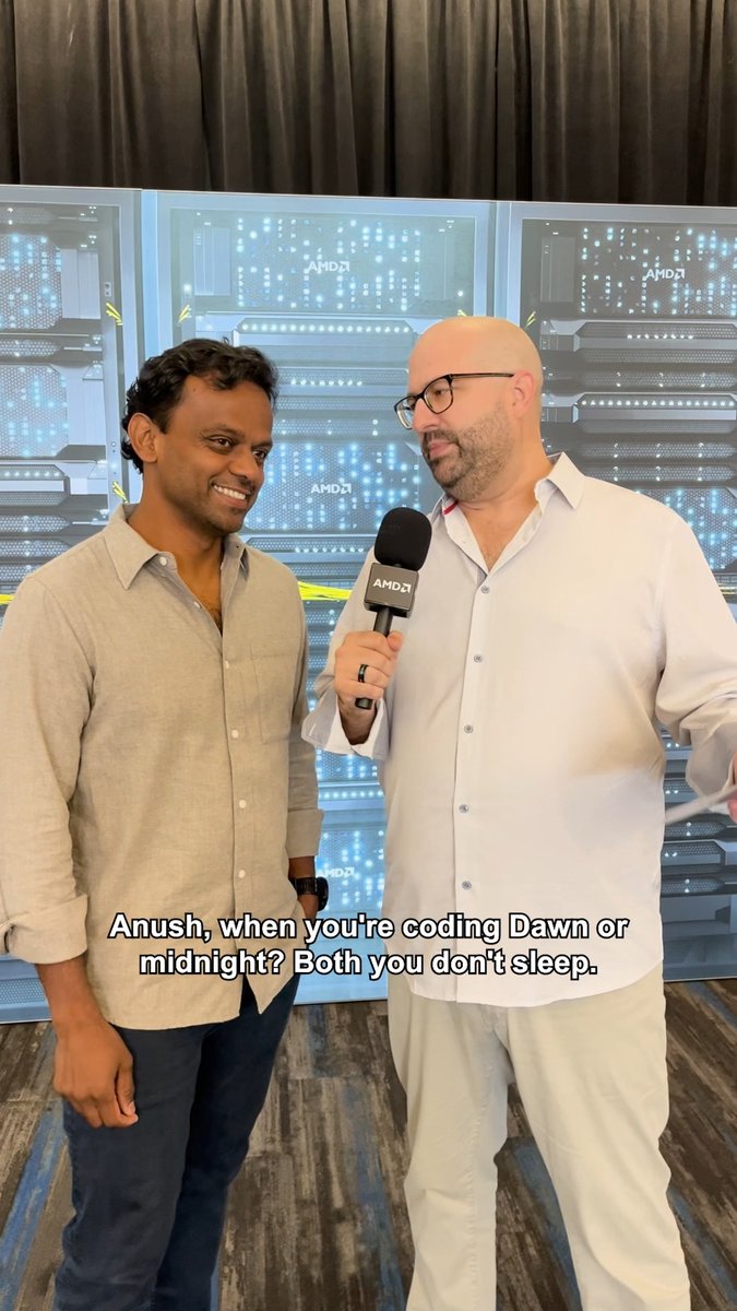 Coding at dawn or midnight? Anush Elangovan answered this question and more in a lightning round at #AdvancingAI!
