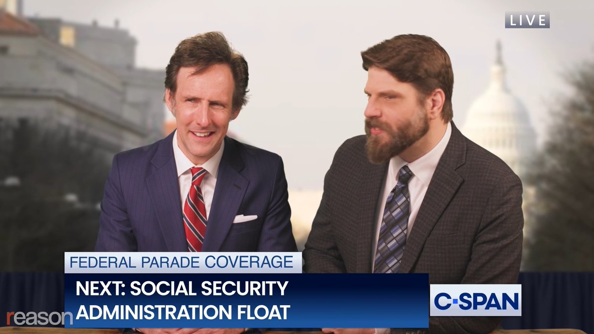 The federal government's parade route becomes a parade rout.