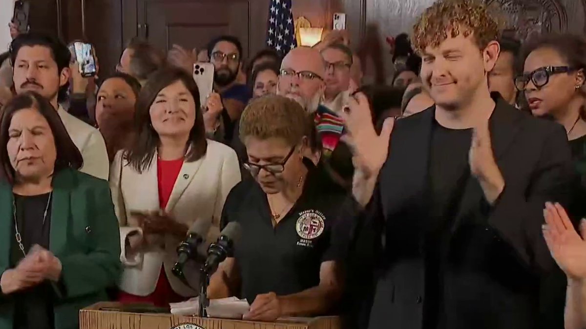 "How could you say that you did not know who he was?" L.A. Mayor Karen Bass on the forced removal of California Sen. Alex Padilla from a DHS press conference. DHS claimed the senator "interrupted a live press conference without identifying himself."
