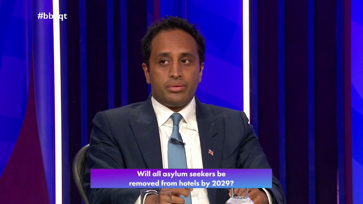 “The Prime Minister... is unwilling to have an extremely difficult conversation with the leader of France about the sovereignty of our territory” Reform UK’s Zia Yusuf is questioned about the logistics of leader Nigel Farage’s policy to return small boats to France #bbcqt