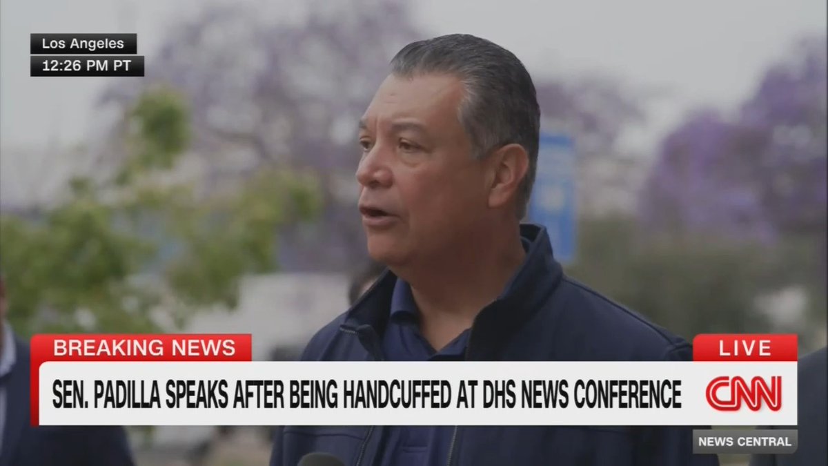 Senator Alex Padilla after being assaulted at Homeland Security press conference: If this is how this administration responds to a senator with a question, you can only imagine what they’re doing to farm workers, cooks, to day laborers.