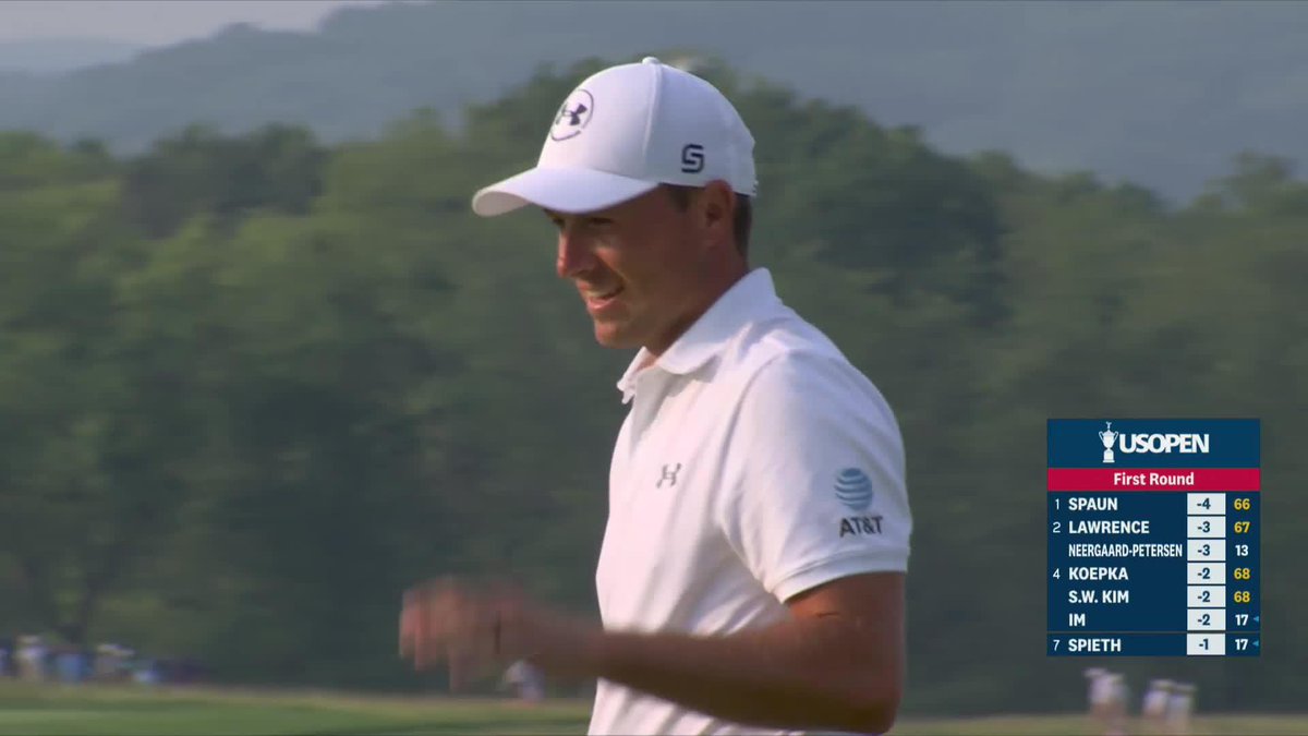 "That's not cool!" Power lip for Jordan Spieth at the last to finish with an even par 70.