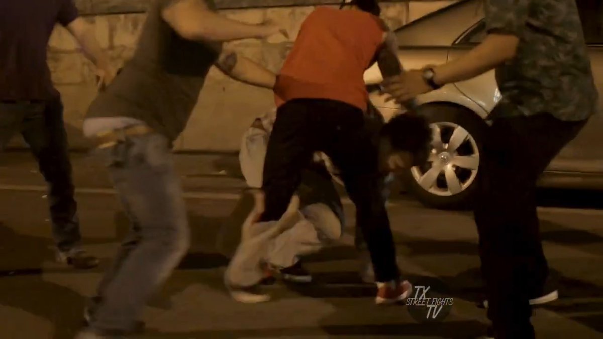 Classic: Crazy brawl Downtown ATX #6thstreet 2014 #fight