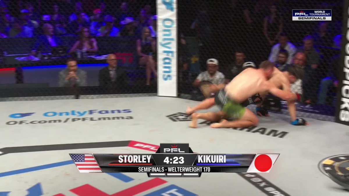 Logan Storley keeps his composure and sticks to his ground-and-pound game plan. #PFLWorldTournament LIVE NOW 🇺🇸 ESPN & ESPN+ 🌍