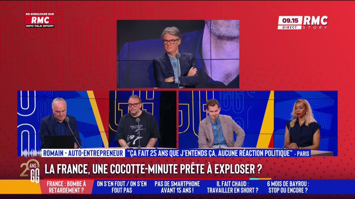 🇫🇷 La France, une cocotte-minute prête à exploser ? 📞 Romain : "Ce qui fait mal, c'est le déni... Ça fait 25 ans qu'on nous explique que ce qu'on vit n'existe pas ! L'école ne répond plus, les flics se font tabasser... Je vote RN pour que des thèmes soient amenés !" #GGRMC