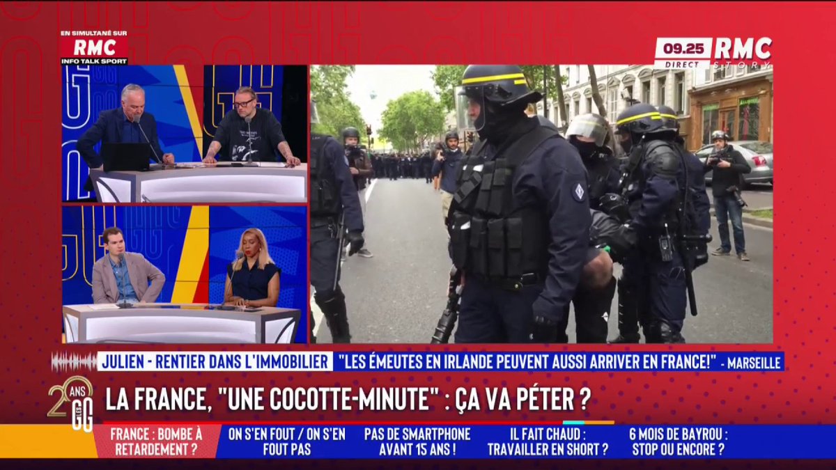 🇫🇷 La France, une cocotte-minute prête à exploser ? 📞 Julien : "Il y a plein d'endroits en France où les gens ne vivent plus ensemble... À Marseille, il y a des quartiers entiers où il n'y a plus un blanc ! Ce n'est pas du racisme, c'est de la vie au quotidien !" #GGRMC