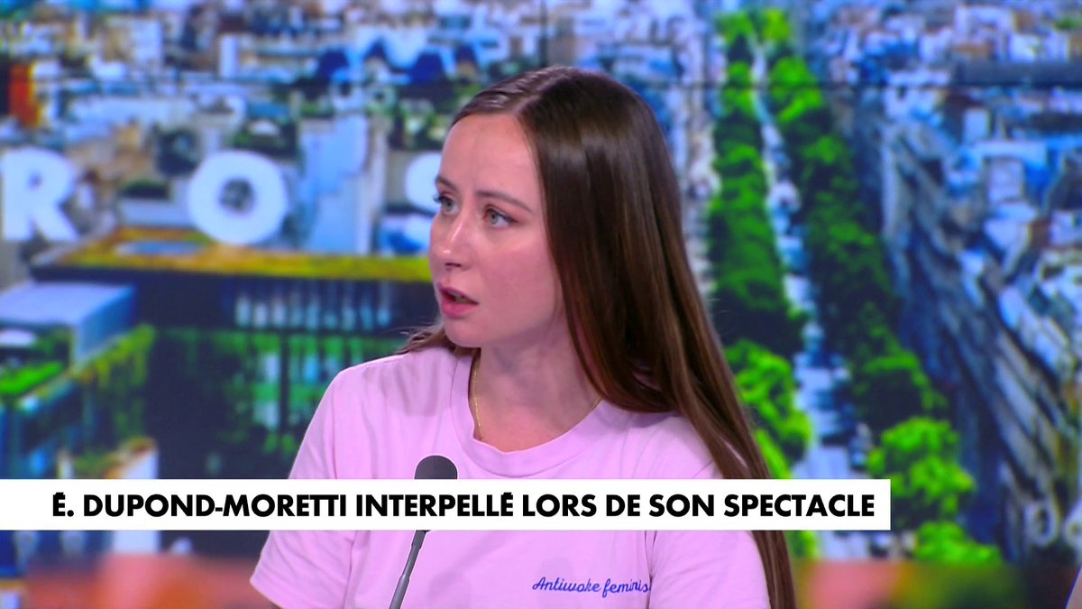 Face à la journaliste Eugénie Bastié, l’activiste Alice Cordier défend l’utilité de l’action coup menée par son collectif Némésis, lors d’un spectacle d’Eric Dupont-Moretti, dans #HDPros