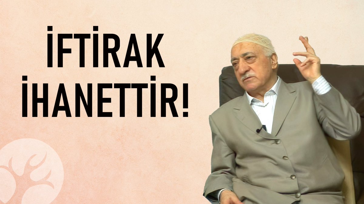𝐈̇𝐅𝐓𝐈̇𝐑𝐀𝐊 𝐈̇𝐇𝐀𝐍𝐄𝐓𝐓𝐈̇𝐑 Bu sohbet Muhterem Hocaefendi'nin 2010 yılında yapmış olduğu Bamteli sohbetinden alınmıştır. ''Bu dairede bir kişi hesabına bile iftirak çıkaran kara yılandan daha kötüdür. Namaz kılsa da, oruç tutsa da, otuz senedir seninle benimle ....''