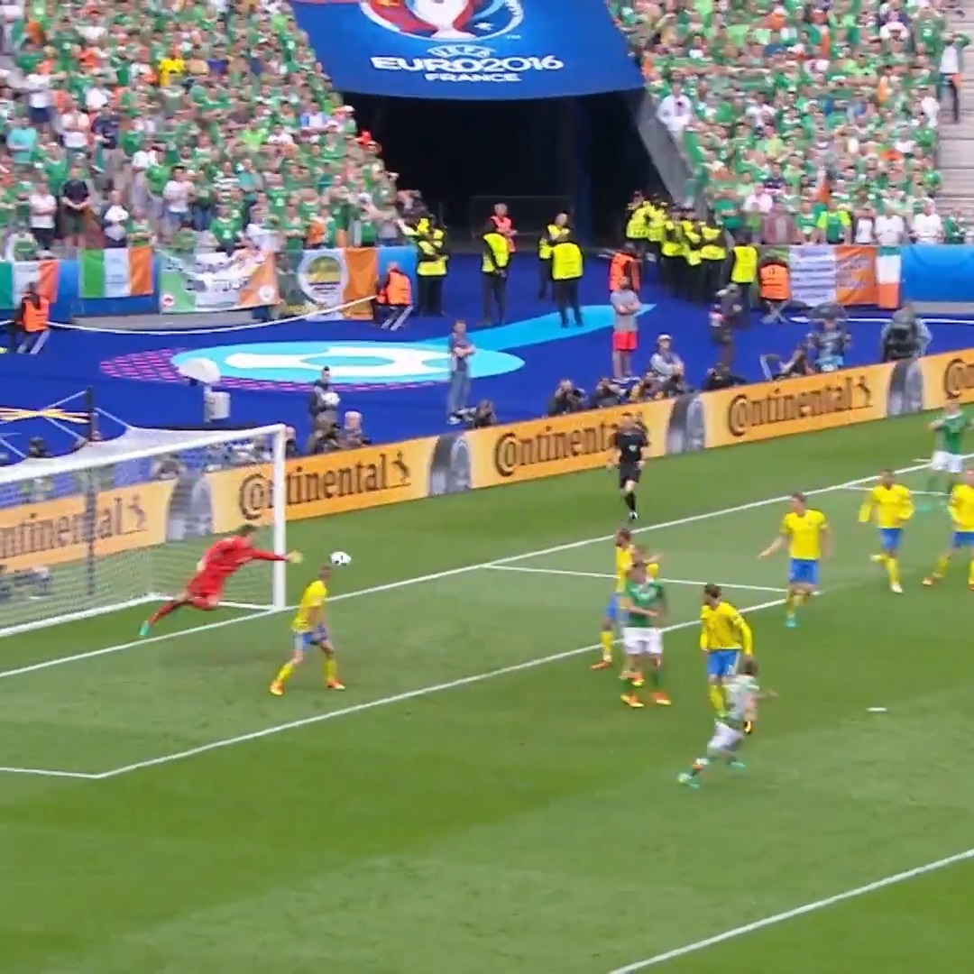 "What a goal to set them on their way!" ☄️😎 9 years ago today, Wes Hoolahan got the Euro 2016 party started in Paris!