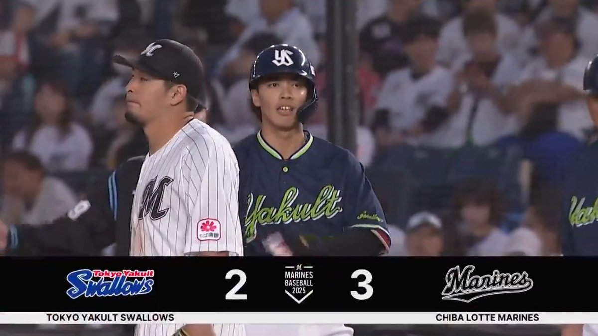 東京ヤクルト #伊藤琉偉 選手に逆転タイムリーヒットを許す...。 #chibalotte #swallows #日本生命セ・パ交流戦2025 #交流戦 #セ・パ交流戦 👇ライブ配信はこちら