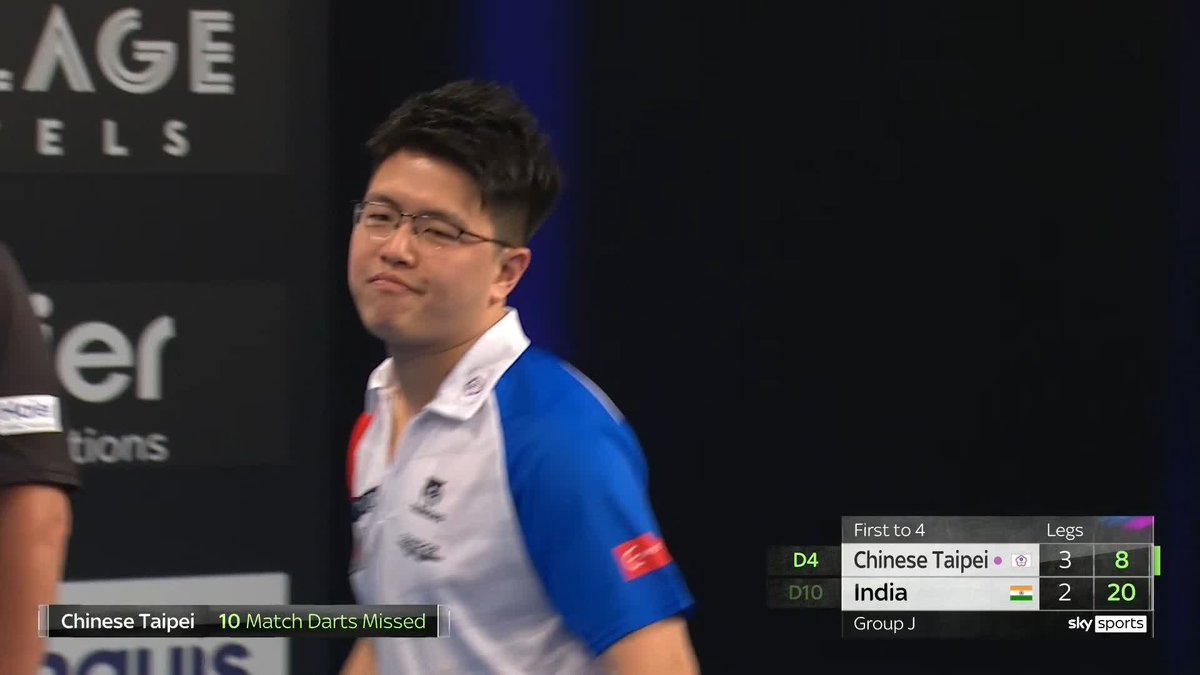 CHINESE TAIPEI GET OVER THE LINE! The World Cup of Darts at its very best! 😅 ANOTHER miscount from Pupo Teng-Lieh, but Chinese Taipei eventually wrap up victory over India with their 11th match dart! 📺 #WCOD25 | First Round