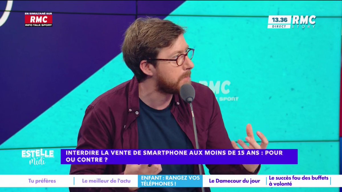 📱 Interdire la vente de smartphone aux -15 ans 🎙️ Pierre Rondeau : "J'ai envie de penser à une forme de sélection naturelle. Les parents qui vont donner à leur enfant de 11 ans un smartphone, ils vont devenir des petits c*** et ils vont échouer dans la vie !" #EstelleMidi