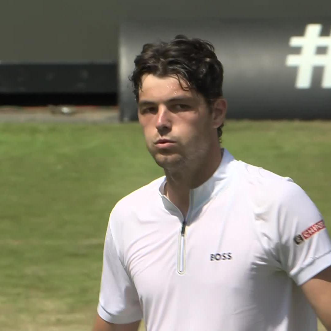 Dominant ๐ณ Taylor Fritz dispatches Fucsovics 6-3 6-4 to reach his fourth grass court semi-final ๐ฑ #BOSSOPEN
