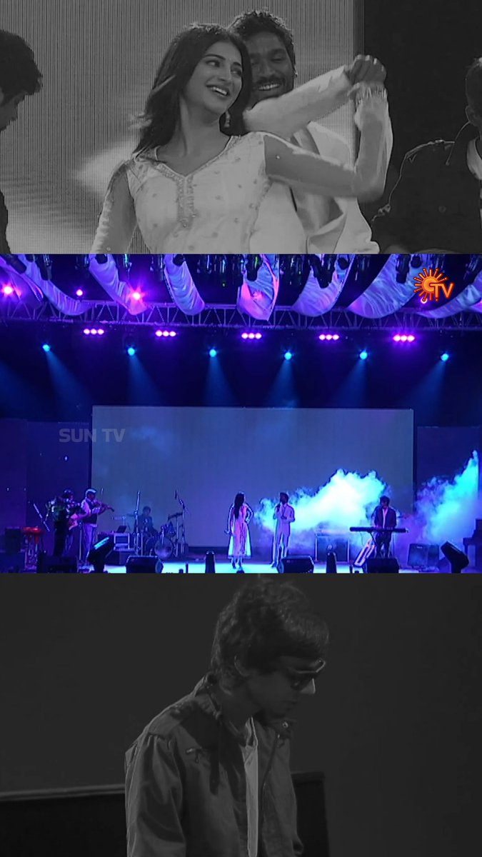 Throwback to the magic of Dhanush &amp; Shruti Haasan performing "Kannazhaga" with Anirudh's music! #SunTV #SunTVThrowback #Dhanush #ShrutiHaasan #Anirudh #Moonu