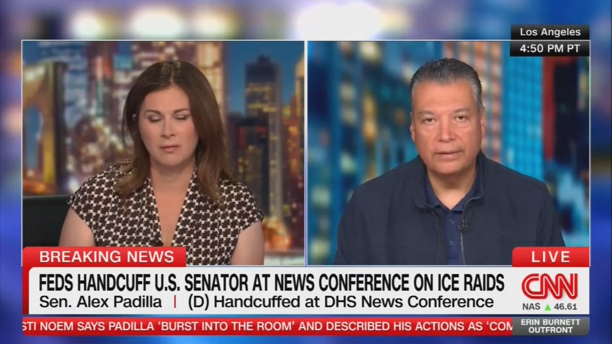 Q: Any apology for what happened to you? Senator Padilla: You would hope that's how the meeting would have started, but no apology, no acknowledgement whatsoever. But it's the Trump administration, so I am not holding my breath for decency, decorum or manners