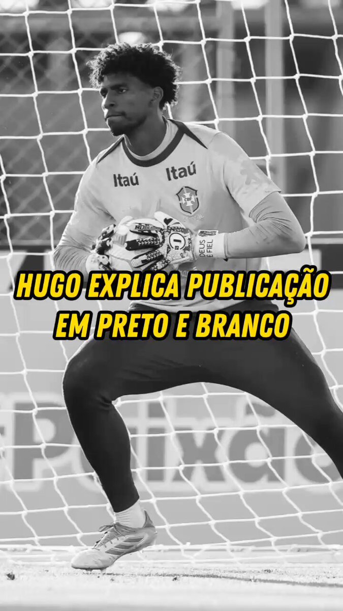 ⚫️⚪️ | Em meio à repercussão de uma foto em preto e branco usando a camisa da Seleção Brasileira, o goleiro Hugo Souza explicou a escolha do filtro: desde que chegou ao Corinthians, aboliu o verde das suas redes sociais. A cor, tradicionalmente associada ao arquirrival Palmeiras, não aparece mais em suas postagens. 🎥 | Central do Timão