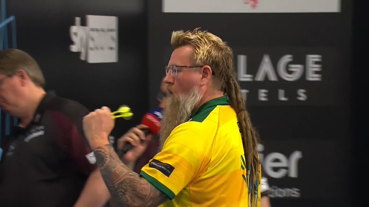 STATEMENT DISPLAY FROM AUSTRALIA! 🇦🇺 2022 champions Australia lay down a marker here in Frankfurt, averaging over 98 to dispatch Spain in four straight legs! Damon Heta &amp; Simon Whitlock just love the World Cup stage! 📺 #WCOD25 | First Round