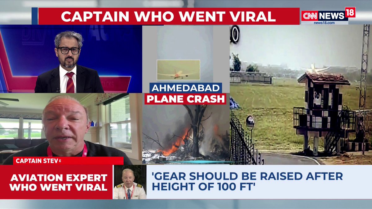 #Exclusive | Don't think the gear was ever raised. The handle never got touched. We will know for sure once the #blackbox is recovered. Don't think the plane lost power: Captain Steve, Aviation Expert #AhemdabadPlaneCrash #AirIndiaPlaneCrash #BrassTacks | Zakka Jacob