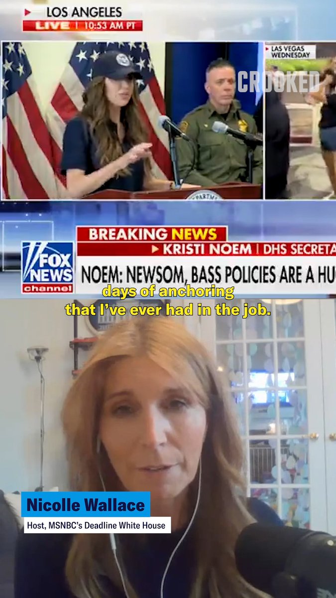 “It’s a real, ‘What the f*ck are we doing?’ moment, I think, for the whole country.” —Nicolle Wallace on Sen. Alex Padilla (D–CA) being tackled to the ground and handcuffed by federal officers at a press conference