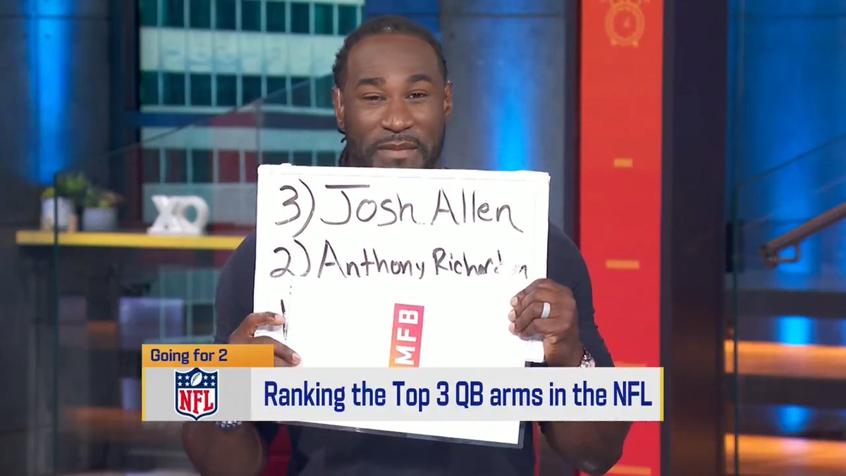 Who has the top 3 QB arms in the league? For Isaiah Stanback, it's Joe Milton III, Anthony Richardson, and Josh Allen.