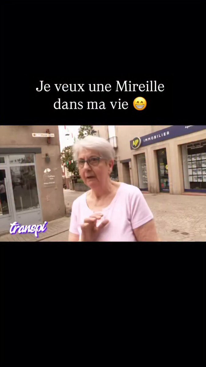 Mireille est une femme moderne. Quand elle écoute les infos, elle a envie de se jeter par la fenêtre. Mais elle est au rez-de-chaussée.😂 Le monde a besoin de beaucoup plus de Mireille, Libre, insolente, indomptable. !😍