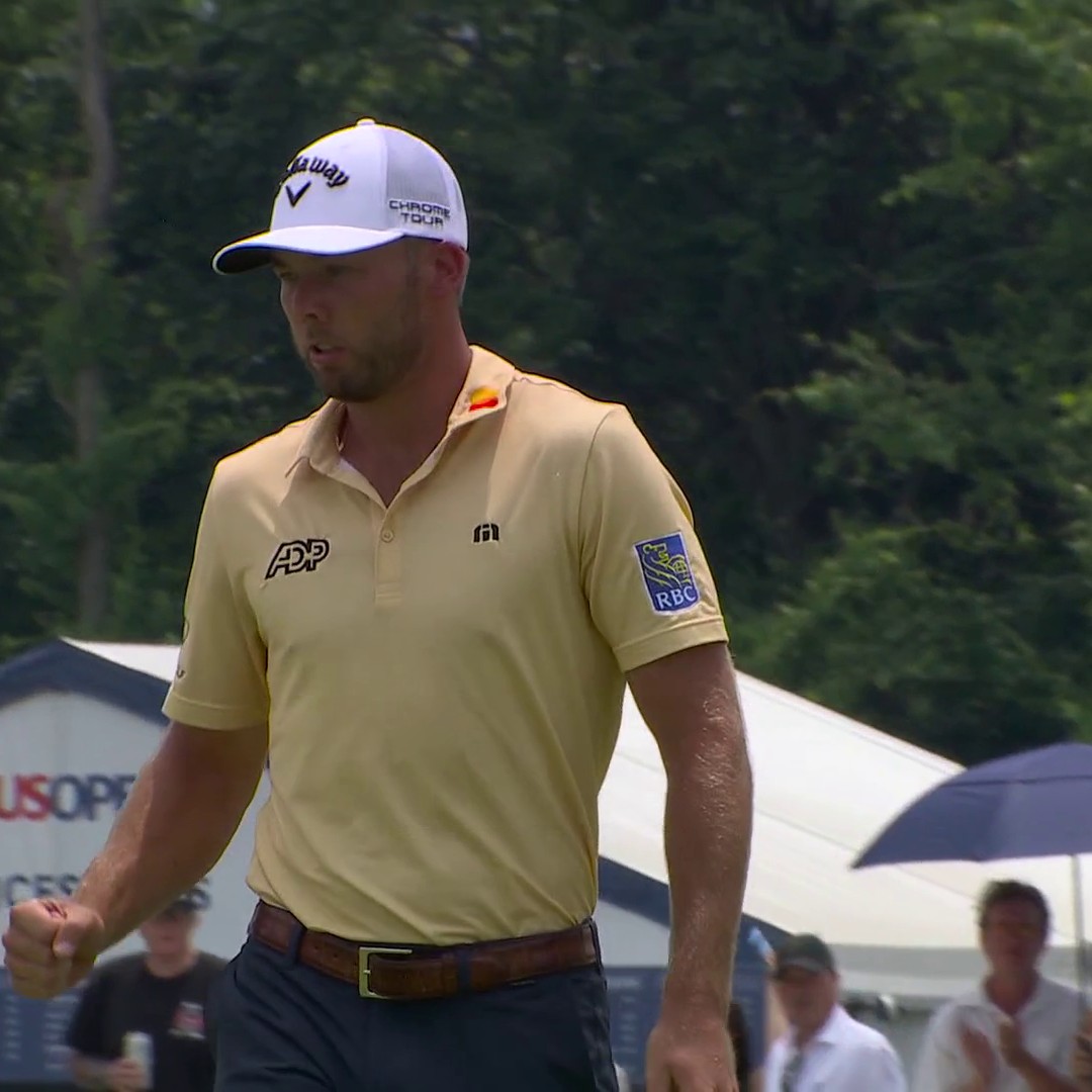 Par putt perfection from Sam Burns as he closes out a spectacular second-round 65. 👏 📺 NBC & Peacock | #USOpen
