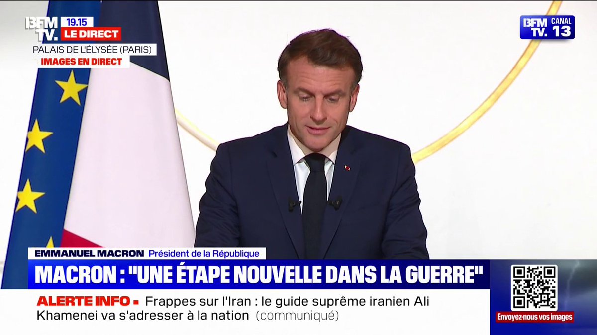 Attaques israéliennes contre l'Iran: "La France n'a pas participé à la conduite de ces frappes", affirme Emmanuel Macron