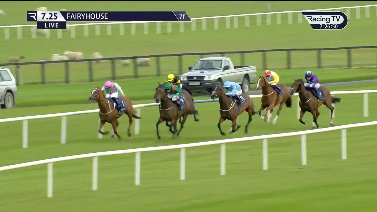 That was really good ... 🌟 Churchill filly Duckadilly, off the track since winning on her sole start last May, cuts loose in a strong race FairyhouseRacecourse