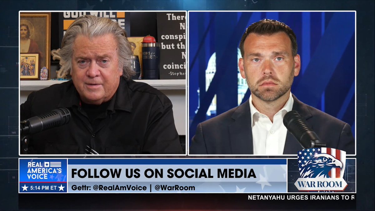 “IT SEEMS THE UNITED STATES IS BECOMING MORE AND MORE EMBROILED IN THIS AND WHAT APPEARED TO BE…A DECAPITATION STRIKE EARLIER TODAY AND LAST NIGHT. WELL, TURNS OUT, IT’S JUST ANOTHER SHOOTING WAR.” - Jack Poso 🇺🇸 Bannon’s WarRoom