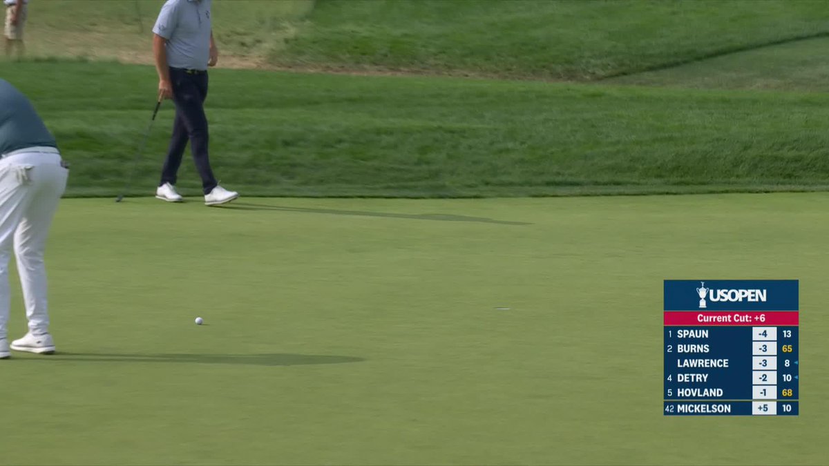 Phil Mickelson made the cut in his very first U.S. Open when he was 19 years old. Now a spry 54, he's well inside the cut line with 7 holes to play.