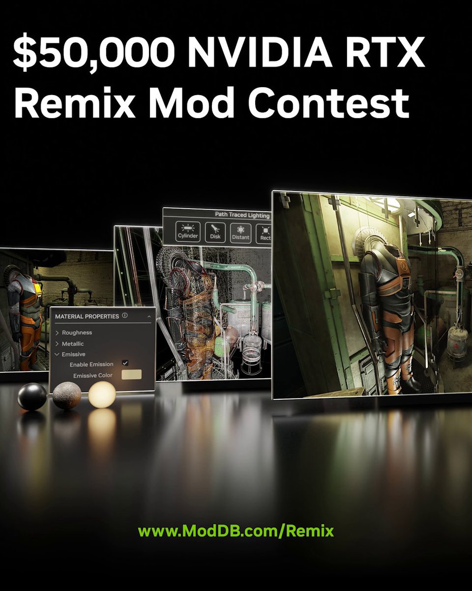 🏆 Unleash your modding creativity in the $50,000 #RTXRemix Mod Contest 🏆 Transform your favorite RTX Remix-compatible classic games with stunning full ray tracing, hyper-realistic RTX graphics and remastered assets for a chance to win! Enter now →