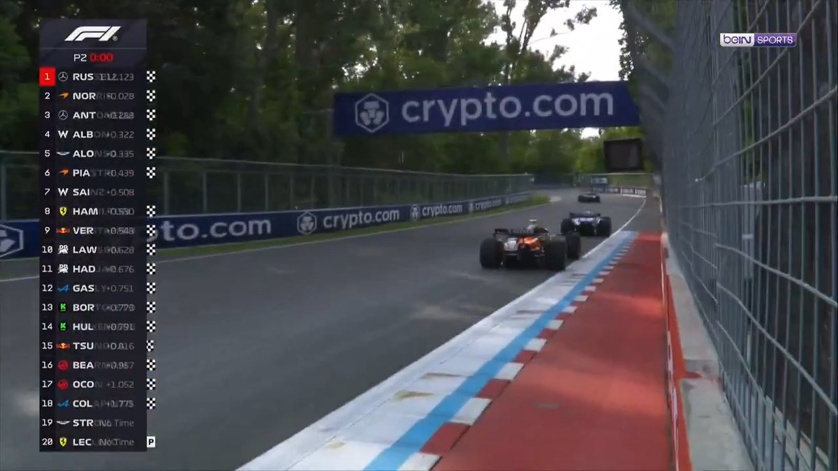 📌 Kanada'da ikinci antrenman seansının en hızlısı George Russell oldu! #CanadianGP 2️⃣ Lando Norris 3️⃣ Kimi Antonelli