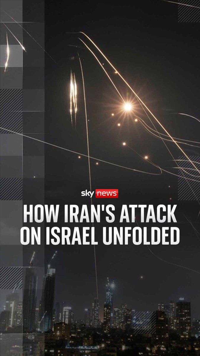 From the alarms to the missiles: How Iran's retaliatory attack on Israel unfolded 📺 Sky 501, Virgin 602, Freeview 233 and YouTube