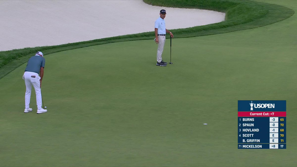 Phil Mickelson - OUT Cameron Smith - OUT Davis Thompson - OUT Cam Davis - IN Brian Harman - IN Late drama on the cut line at Oakmont.