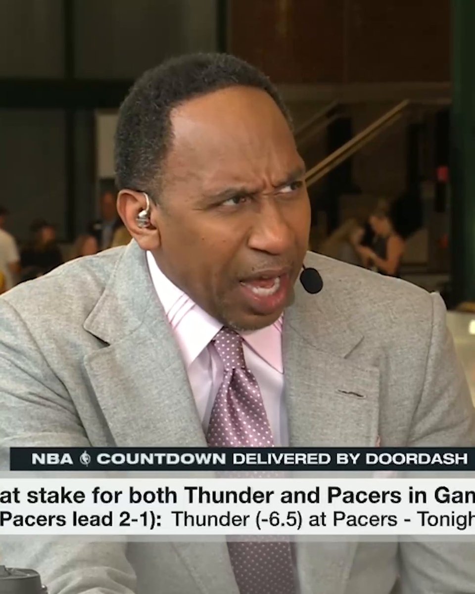 "If the Indiana Pacers win tonight, they are winning the championship." โStephen A Smith before a pivotal Game 4 ๐ #NBAFinals