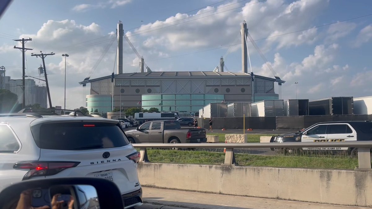 Fans are attempting to leave the Alamodome after Shakira concert is cancelled last minute due to structural issues, according to the venue.