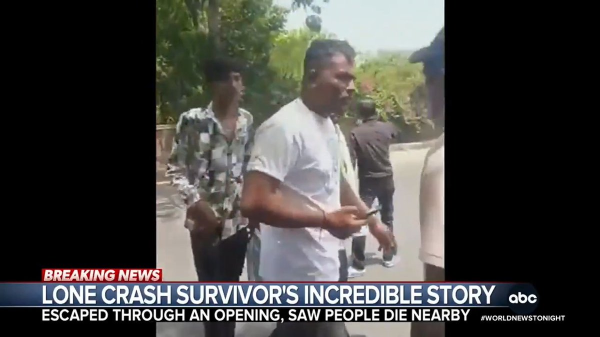 The lone survivor of the horrific Air India plane crash is speaking out, describing what happened in those final moments as well as his harrowing escape while seeing people die around him. James Longman reports from the scene.