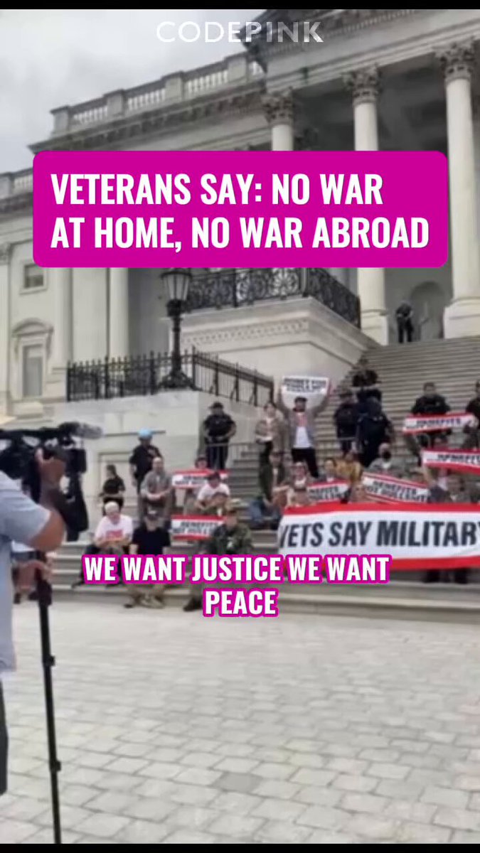 The day before the military parade, Veterans with About Face and Veterans For Peace are getting arrested today, for simply sitting on the Capitol steps and demanding what Congress won’t: No more military on our streets No more bombs killing children abroad No more funding dictatorship and genocide with our tax dollars From Gaza to DC, these veterans know what injustice looks like, and they’re not letting it be normalized.