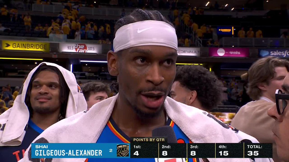 “3-1 is a lot different than 2-2 going back home. We played with desperation to end the game and that’s why we won.” SGA on the Thunder's fourth quarter surge in Game 4 ⚡️ #NBAFinals