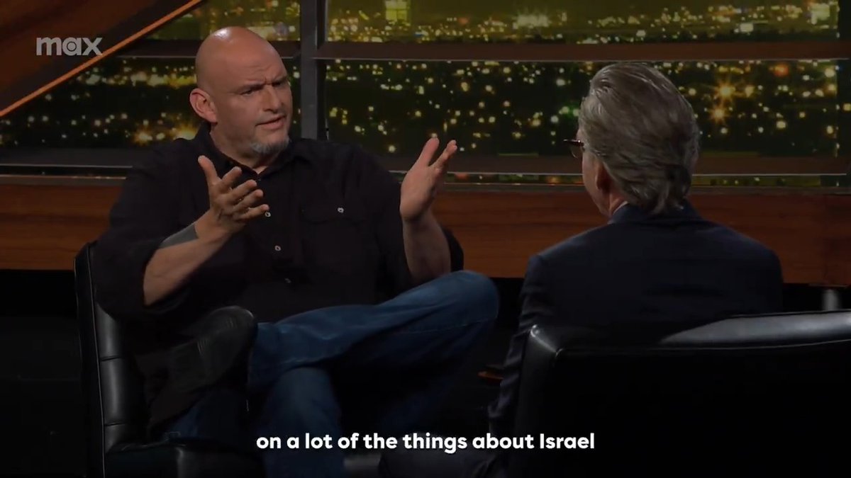 "We really have to fully support [Israel] taking out Iran at this point." U.S. Senator John Fetterman reacts to the latest escalation in the Iran-Israel conflict on tonight's Real Time with @BillMaher: