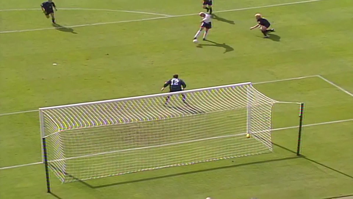 Tomorrow marks a whopping 29 years since this magical moment at Wembley. A summer where it felt like the sun was always shining and anything was possible. Great commentary by Brian Moore. 🗣️ Gascoigne...he can finish it here