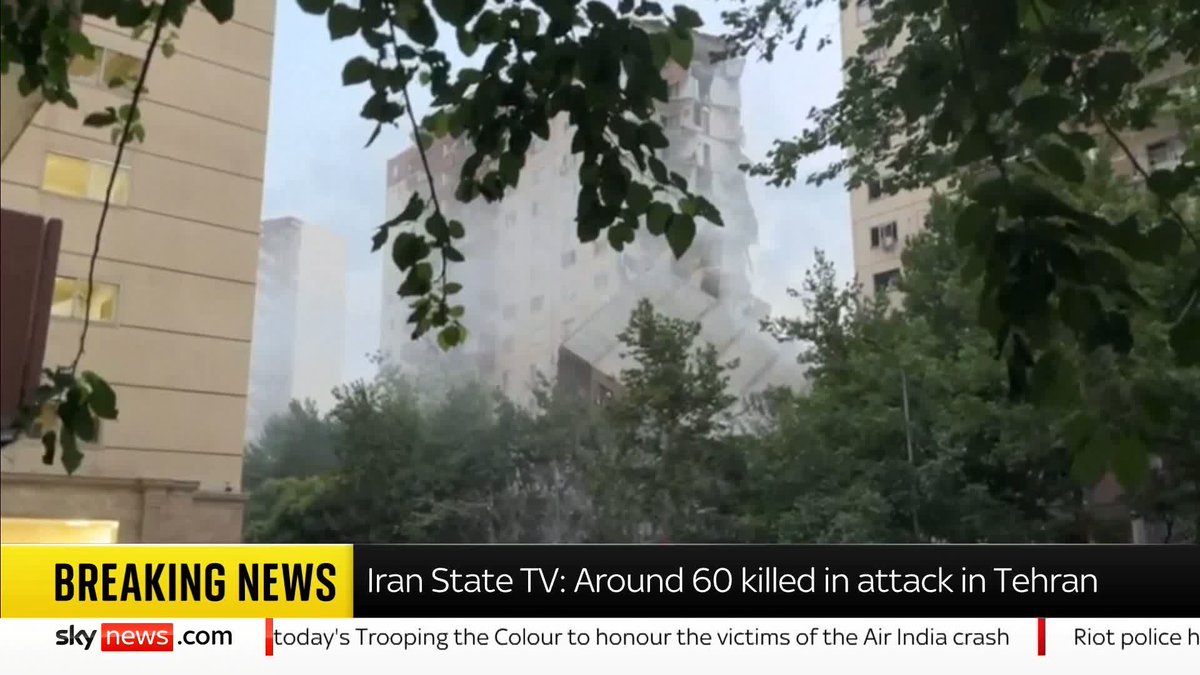BREAKING: According to Iranian state TV, 20 children are among 60 people killed in an Israeli attack Read more: 📺 Sky 501, Virgin 602, Freeview 233 and YouTube