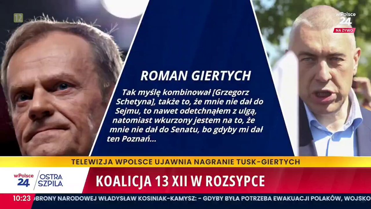 TYLKO U NAS 📺 Ciąg dalszy nastąpił 📼 Jak Giertych Tuskowi się żalił, a ten Polaków od zjebów zwymyślał. Oceńcie Państwo sami. #wPolsce24 #AferaTaśmowa