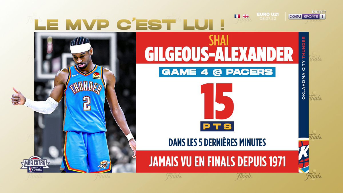 [📺LIVE]🏀 #NBAextra ⚡ SGA relance le Thunder ! ✨ 15 points dans les 5 dernières minutes, le MVP c'est lui !