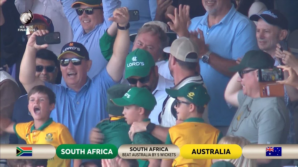 THE MOMENT SOUTH AFRICA BECAME WTC CHAMPIONS! ๐