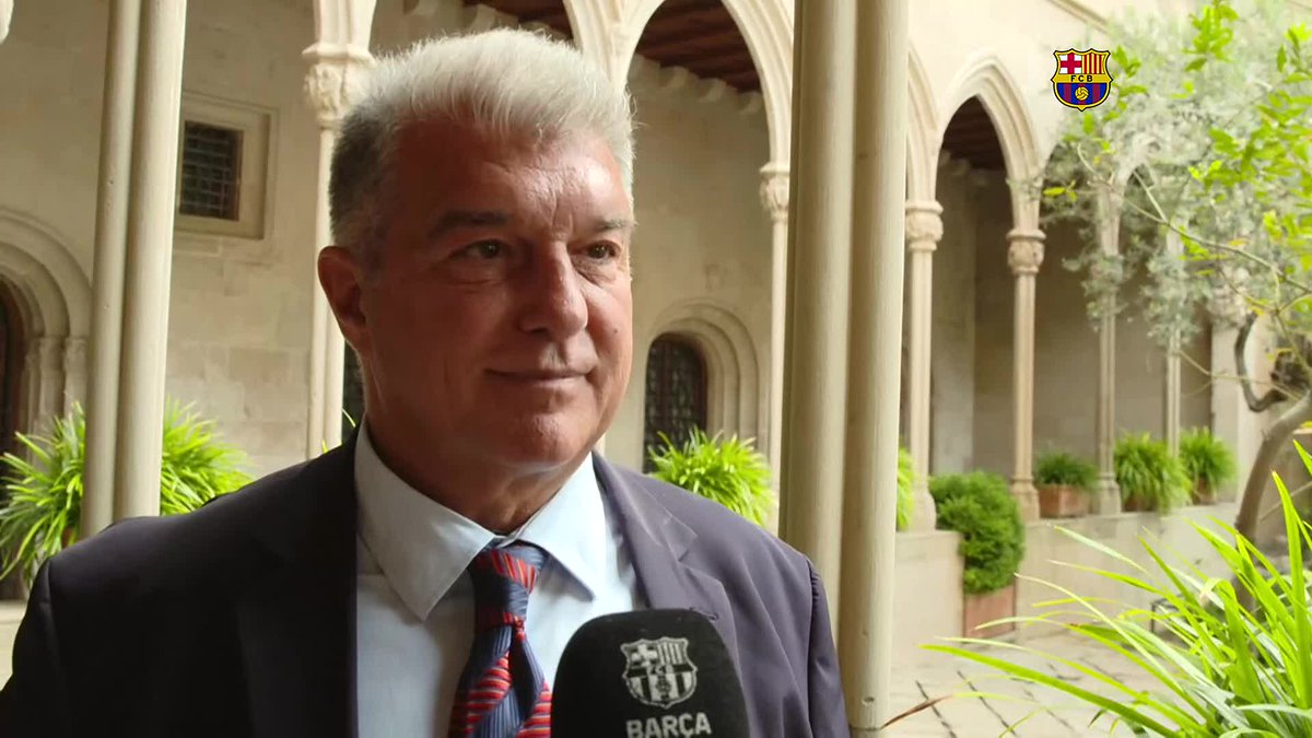🎙️ El president, Joan Laporta Estruch🎗, parla des de Montserrat en un dia històric per al barcelonisme: