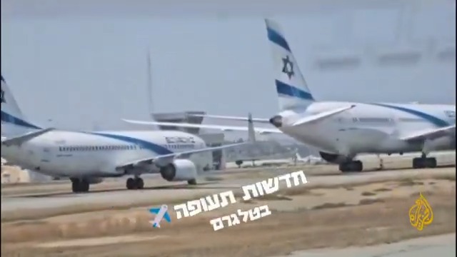 مشاهد تظهر تكدس الطائرات المدنية التابعة لشركات الملاحة الإسرائيلية في مطار لارنكا في قبرص بعد أن تم نقلها من إسرائيل خشية القصف الإيراني #الأخبار
