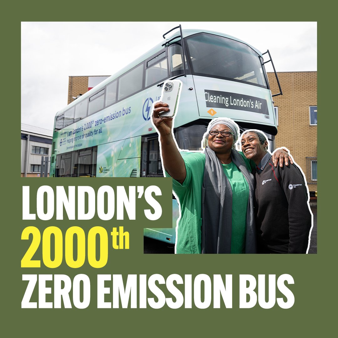 This isn’t just a bus—it’s London’s 2000th zero-emission bus ⬇️
