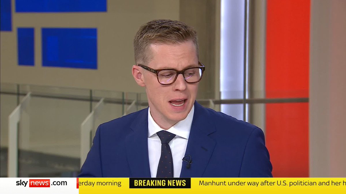 BREAKING: A manhunt is under way after a US politician and her husband were shot and killed in their home in a "politically motivated assassination" and another politician and his wife were also shot 📺 Sky 501, Virgin 602