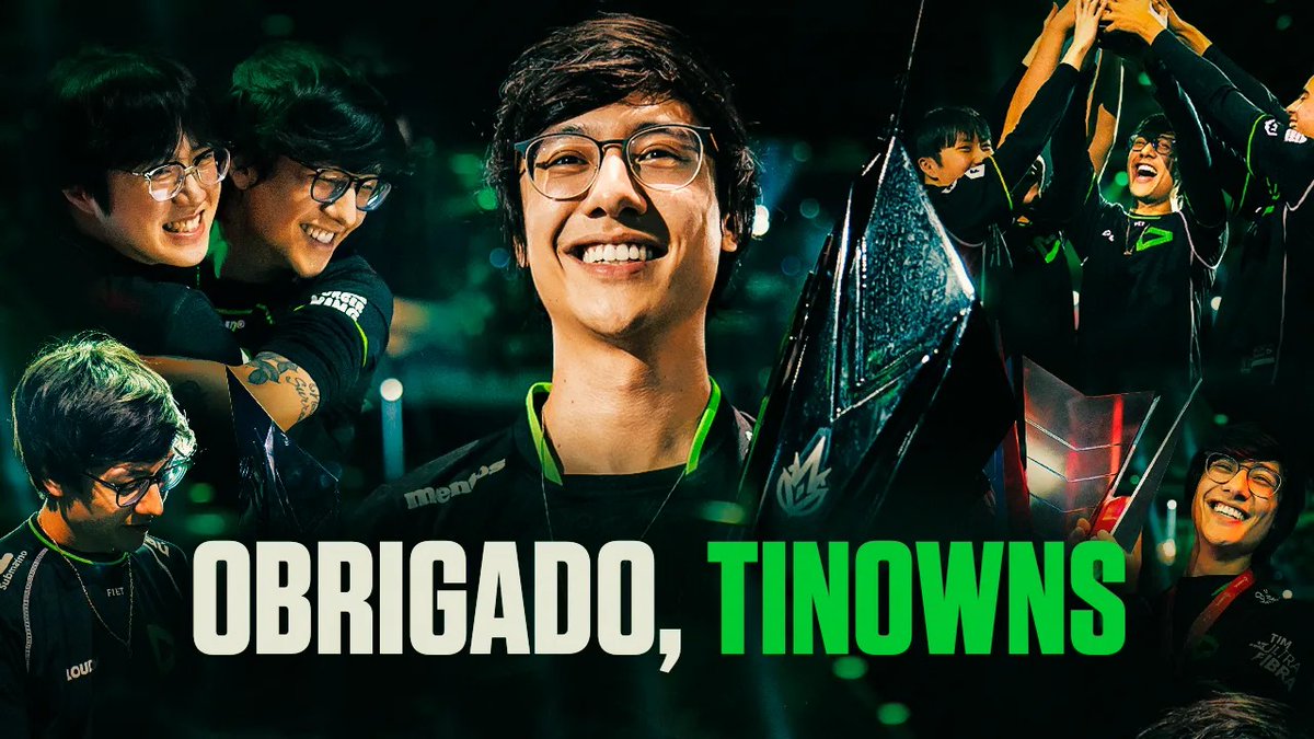 Hoje nos despedimos de alguém que ajudou a escrever a história da LOUD. E sempre será parte dela. Com tinowns vivenciamos vitórias inesquecíveis, superamos desafios e construímos uma verdadeira dinastia no League of Legends. Mais do que isso, ele se tornou um símbolo da LOUD, da comunidade e de quem ama e vive isso aqui. Que sorte a nossa ter tido você como um dos protagonistas dessa jornada, Tin. Obrigado por tudo! Estaremos sempre na torcida por você. Até logo 💚